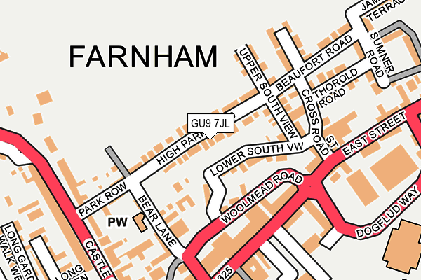 GU9 7JL map - OS OpenMap – Local (Ordnance Survey) GU9 7JL map - OS OpenMap – Local (Ordnance Survey)