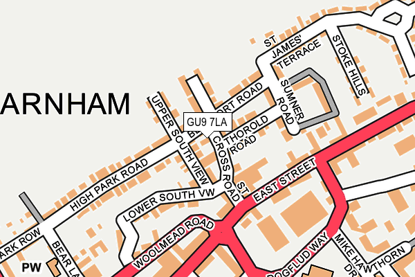 GU9 7LA map - OS OpenMap – Local (Ordnance Survey) GU9 7LA map - OS OpenMap – Local (Ordnance Survey)