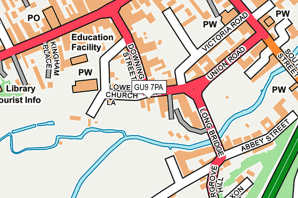 GU9 7PA map - OS OpenMap – Local (Ordnance Survey) GU9 7PA map - OS OpenMap – Local (Ordnance Survey)