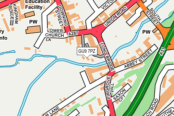 GU9 7PZ map - OS OpenMap – Local (Ordnance Survey) GU9 7PZ map - OS OpenMap – Local (Ordnance Survey)
