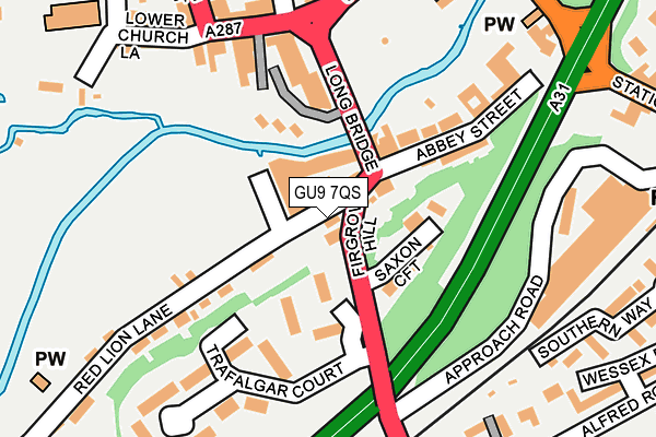 GU9 7QS map - OS OpenMap – Local (Ordnance Survey) GU9 7QS map - OS OpenMap – Local (Ordnance Survey)