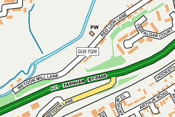 GU9 7QW map - OS OpenMap – Local (Ordnance Survey) GU9 7QW map - OS OpenMap – Local (Ordnance Survey)