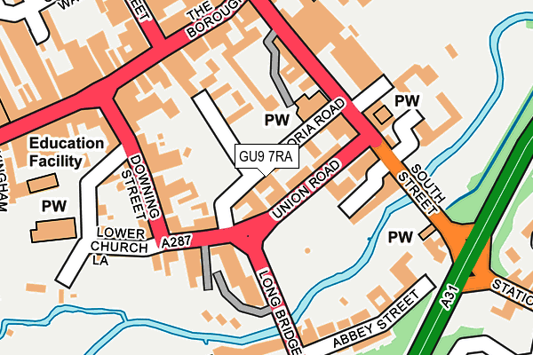 GU9 7RA map - OS OpenMap – Local (Ordnance Survey) GU9 7RA map - OS OpenMap – Local (Ordnance Survey)