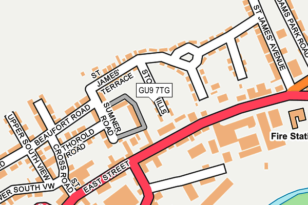 GU9 7TG map - OS OpenMap – Local (Ordnance Survey) GU9 7TG map - OS OpenMap – Local (Ordnance Survey)