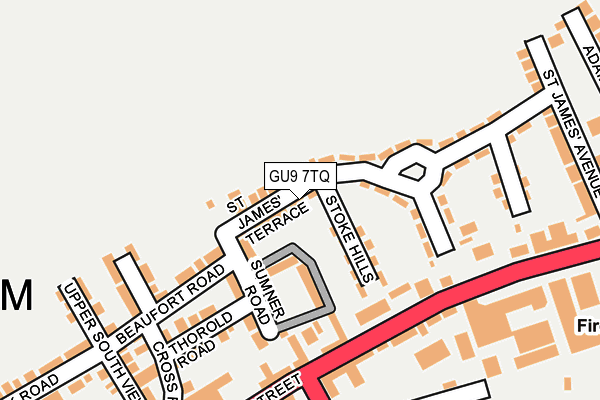 GU9 7TQ map - OS OpenMap – Local (Ordnance Survey) GU9 7TQ map - OS OpenMap – Local (Ordnance Survey)