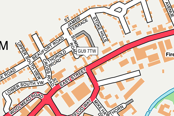 GU9 7TW map - OS OpenMap – Local (Ordnance Survey) GU9 7TW map - OS OpenMap – Local (Ordnance Survey)