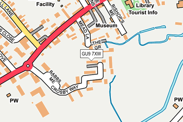 GU9 7XW map - OS OpenMap – Local (Ordnance Survey) GU9 7XW map - OS OpenMap – Local (Ordnance Survey)