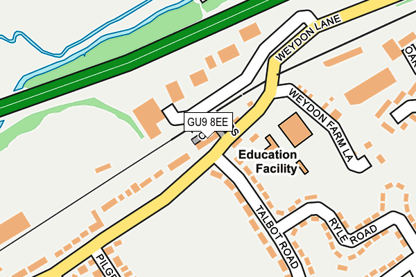 GU9 8EE map - OS OpenMap – Local (Ordnance Survey) GU9 8EE map - OS OpenMap – Local (Ordnance Survey)