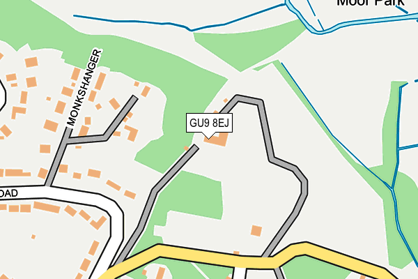 GU9 8EJ map - OS OpenMap – Local (Ordnance Survey) GU9 8EJ map - OS OpenMap – Local (Ordnance Survey)