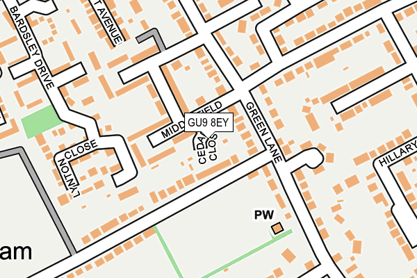 GU9 8EY map - OS OpenMap – Local (Ordnance Survey) GU9 8EY map - OS OpenMap – Local (Ordnance Survey)