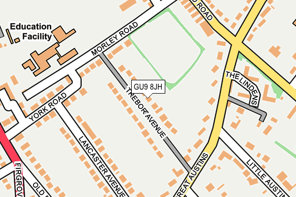 GU9 8JH map - OS OpenMap – Local (Ordnance Survey) GU9 8JH map - OS OpenMap – Local (Ordnance Survey)