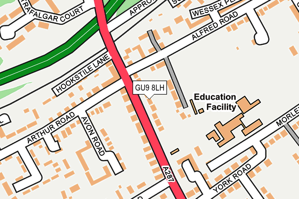 GU9 8LH map - OS OpenMap – Local (Ordnance Survey) GU9 8LH map - OS OpenMap – Local (Ordnance Survey)