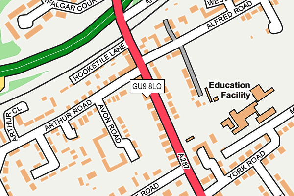 GU9 8LQ map - OS OpenMap – Local (Ordnance Survey) GU9 8LQ map - OS OpenMap – Local (Ordnance Survey)