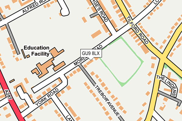 GU9 8LX map - OS OpenMap – Local (Ordnance Survey) GU9 8LX map - OS OpenMap – Local (Ordnance Survey)