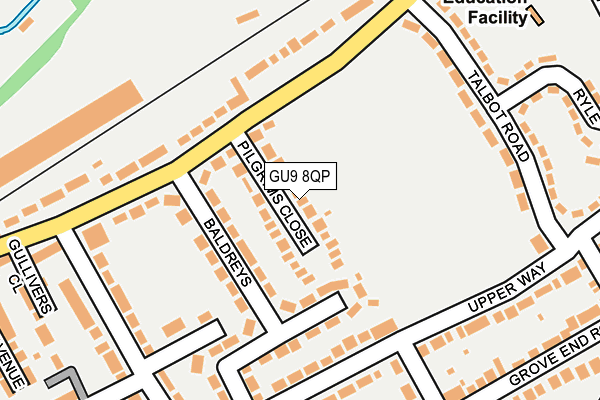 GU9 8QP map - OS OpenMap – Local (Ordnance Survey) GU9 8QP map - OS OpenMap – Local (Ordnance Survey)