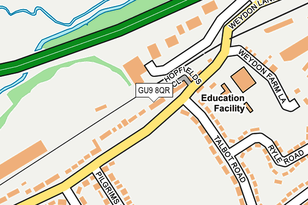 GU9 8QR map - OS OpenMap – Local (Ordnance Survey)