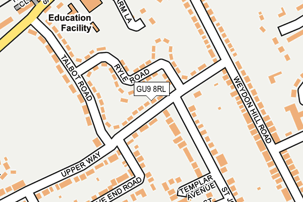 GU9 8RL map - OS OpenMap – Local (Ordnance Survey) GU9 8RL map - OS OpenMap – Local (Ordnance Survey)