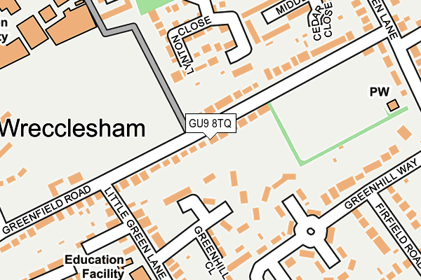 GU9 8TQ map - OS OpenMap – Local (Ordnance Survey) GU9 8TQ map - OS OpenMap – Local (Ordnance Survey)