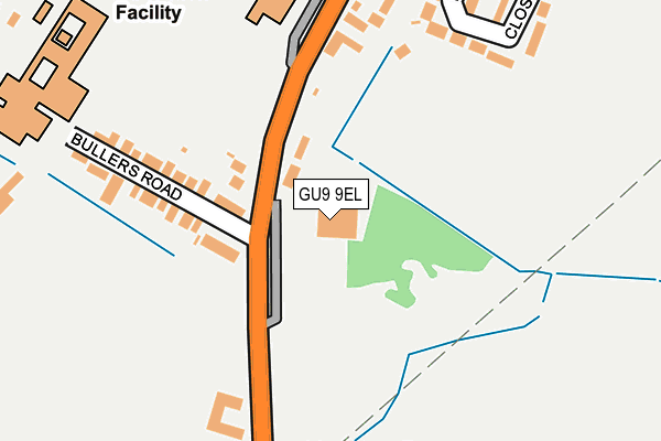 GU9 9EL map - OS OpenMap – Local (Ordnance Survey) GU9 9EL map - OS OpenMap – Local (Ordnance Survey)