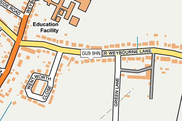 GU9 9HN map - OS OpenMap – Local (Ordnance Survey) GU9 9HN map - OS OpenMap – Local (Ordnance Survey)