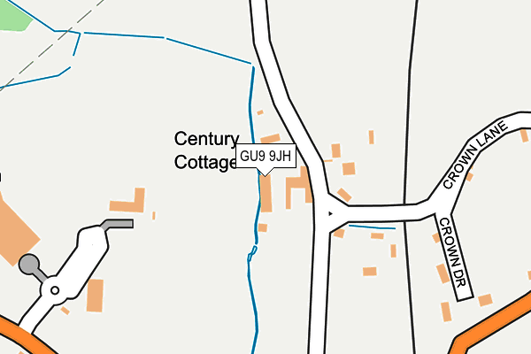 GU9 9JH map - OS OpenMap – Local (Ordnance Survey) GU9 9JH map - OS OpenMap – Local (Ordnance Survey)