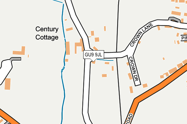 GU9 9JL map - OS OpenMap – Local (Ordnance Survey) GU9 9JL map - OS OpenMap – Local (Ordnance Survey)