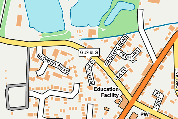 GU9 9LG map - OS OpenMap – Local (Ordnance Survey) GU9 9LG map - OS OpenMap – Local (Ordnance Survey)