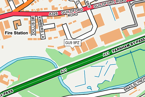 GU9 9PZ map - OS OpenMap – Local (Ordnance Survey) GU9 9PZ map - OS OpenMap – Local (Ordnance Survey)