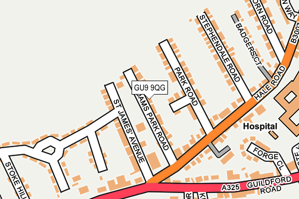 GU9 9QG map - OS OpenMap – Local (Ordnance Survey) GU9 9QG map - OS OpenMap – Local (Ordnance Survey)