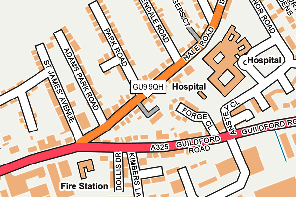GU9 9QH map - OS OpenMap – Local (Ordnance Survey) GU9 9QH map - OS OpenMap – Local (Ordnance Survey)