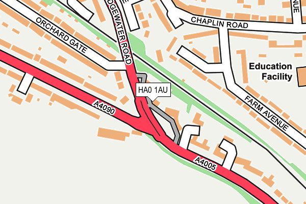 HA0 1AU map - OS OpenMap – Local (Ordnance Survey) HA0 1AU map - OS OpenMap – Local (Ordnance Survey)