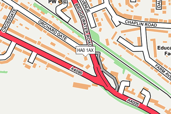 HA0 1AX map - OS OpenMap – Local (Ordnance Survey) HA0 1AX map - OS OpenMap – Local (Ordnance Survey)