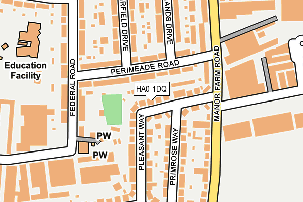HA0 1DQ map - OS OpenMap – Local (Ordnance Survey) HA0 1DQ map - OS OpenMap – Local (Ordnance Survey)