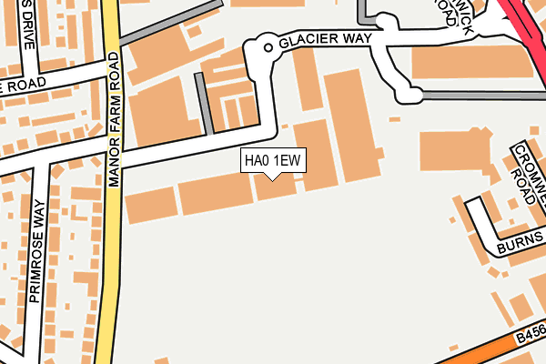HA0 1EW map - OS OpenMap – Local (Ordnance Survey) HA0 1EW map - OS OpenMap – Local (Ordnance Survey)