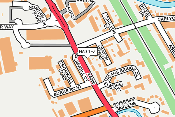 HA0 1EZ map - OS OpenMap – Local (Ordnance Survey) HA0 1EZ map - OS OpenMap – Local (Ordnance Survey)