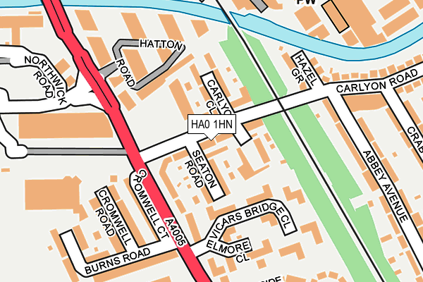 HA0 1HN map - OS OpenMap – Local (Ordnance Survey) HA0 1HN map - OS OpenMap – Local (Ordnance Survey)
