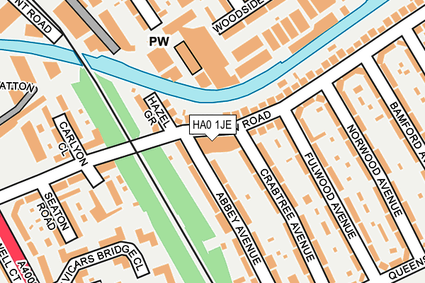 HA0 1JE map - OS OpenMap – Local (Ordnance Survey) HA0 1JE map - OS OpenMap – Local (Ordnance Survey)