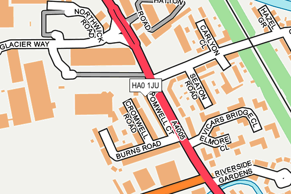 HA0 1JU map - OS OpenMap – Local (Ordnance Survey) HA0 1JU map - OS OpenMap – Local (Ordnance Survey)