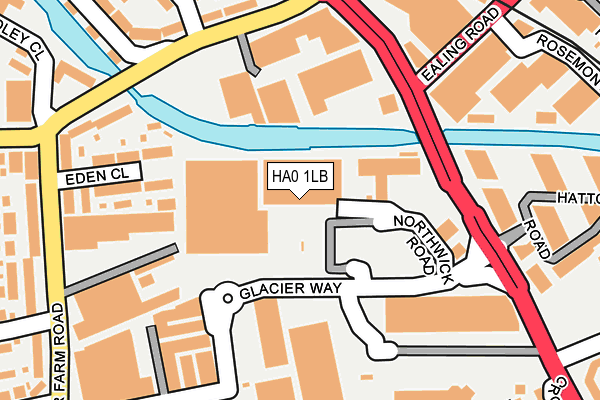 HA0 1LB map - OS OpenMap – Local (Ordnance Survey) HA0 1LB map - OS OpenMap – Local (Ordnance Survey)