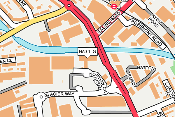 HA0 1LG map - OS OpenMap – Local (Ordnance Survey) HA0 1LG map - OS OpenMap – Local (Ordnance Survey)