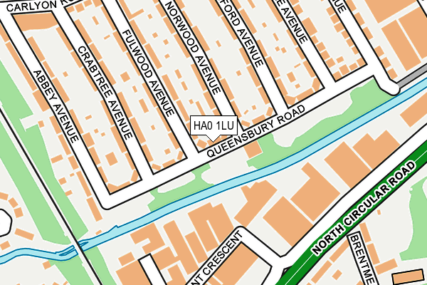 HA0 1LU map - OS OpenMap – Local (Ordnance Survey) HA0 1LU map - OS OpenMap – Local (Ordnance Survey)