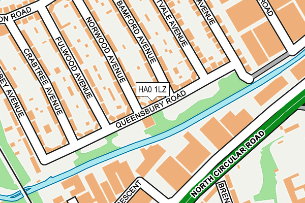 HA0 1LZ map - OS OpenMap – Local (Ordnance Survey) HA0 1LZ map - OS OpenMap – Local (Ordnance Survey)