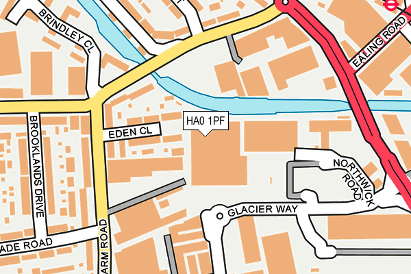 HA0 1PF map - OS OpenMap – Local (Ordnance Survey) HA0 1PF map - OS OpenMap – Local (Ordnance Survey)