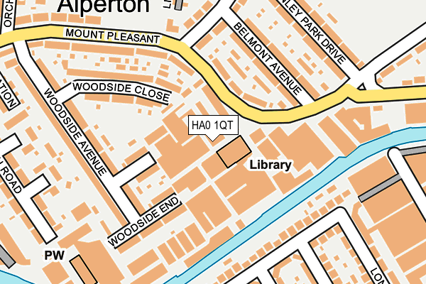 HA0 1QT map - OS OpenMap – Local (Ordnance Survey) HA0 1QT map - OS OpenMap – Local (Ordnance Survey)