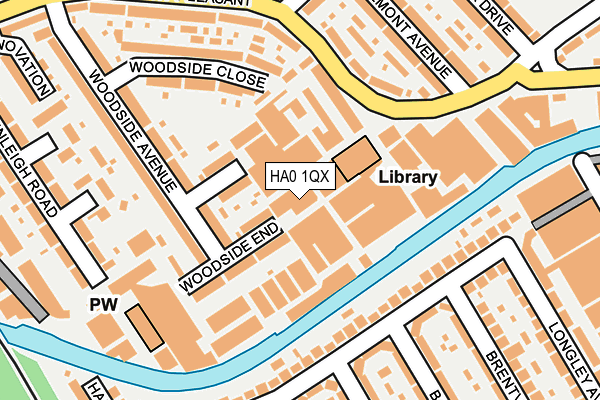HA0 1QX map - OS OpenMap – Local (Ordnance Survey) HA0 1QX map - OS OpenMap – Local (Ordnance Survey)