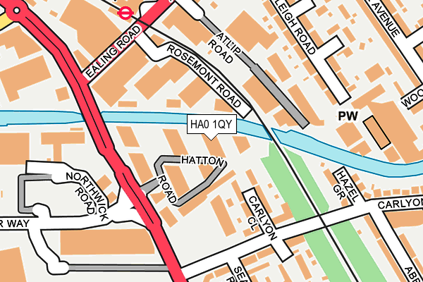 HA0 1QY map - OS OpenMap – Local (Ordnance Survey) HA0 1QY map - OS OpenMap – Local (Ordnance Survey)