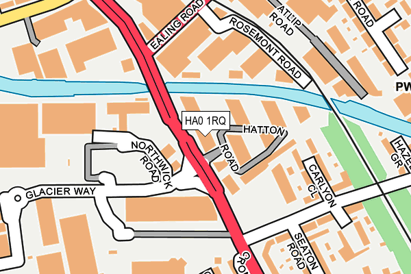 HA0 1RQ map - OS OpenMap – Local (Ordnance Survey) HA0 1RQ map - OS OpenMap – Local (Ordnance Survey)