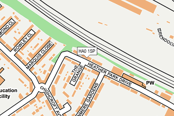 HA0 1SP map - OS OpenMap – Local (Ordnance Survey) HA0 1SP map - OS OpenMap – Local (Ordnance Survey)