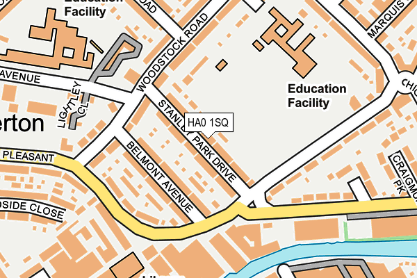 HA0 1SQ map - OS OpenMap – Local (Ordnance Survey) HA0 1SQ map - OS OpenMap – Local (Ordnance Survey)