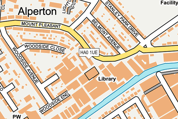 HA0 1UE map - OS OpenMap – Local (Ordnance Survey) HA0 1UE map - OS OpenMap – Local (Ordnance Survey)